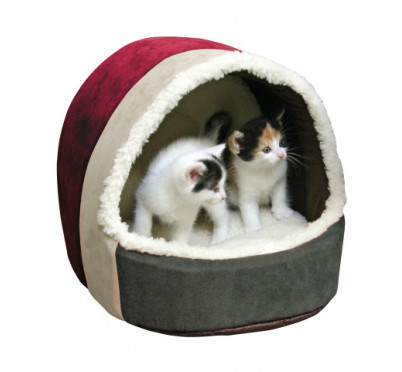 GROTTE CHAT AMELIE ROUGE/GRIS