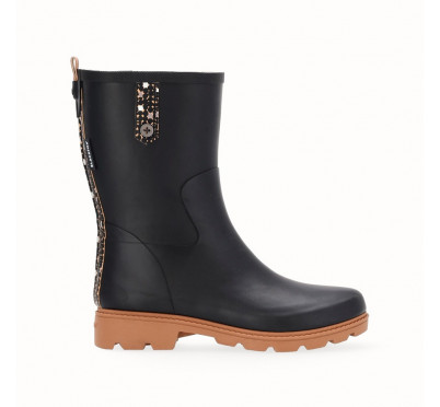 DEMI BOTTE FEMME MEGAN NOIR